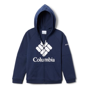 Columbia Branded French Terry Full Zip, Sudaderas Con Capucha Azul Marino Para Niño | 486920-VXQ